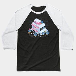 Frozen Truck Kawaii Penguins by Tobe Fonseca Baseball T-Shirt